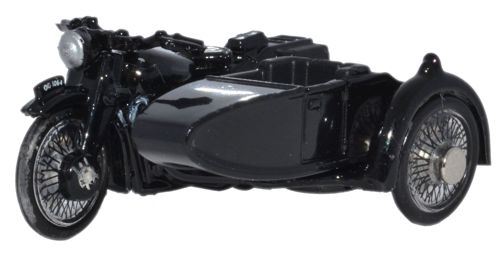 Oxford Diecast 1:76 Scale BSA Motorbike & Sidecar - Police