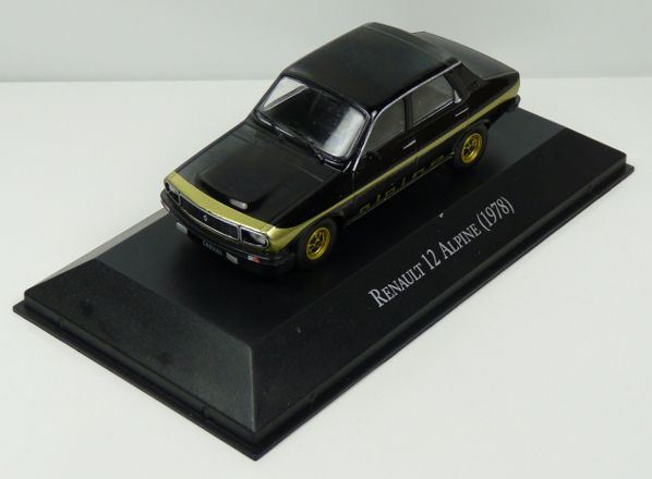 Atlas Editions 1:43 Scale Renault 12 Alpine Black w/Gold Stripe Unforgetable cars - Argentina