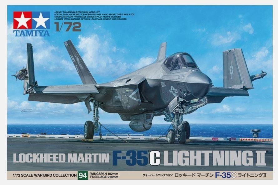 Tamiya 60794 1/72 Scale US Navy Lockheed Martin F-35C Lightning II  Model Kit