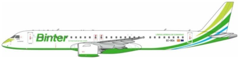 Gemini Jets 1:400th Scale E195-E2 Binter Canarias EC-OEA