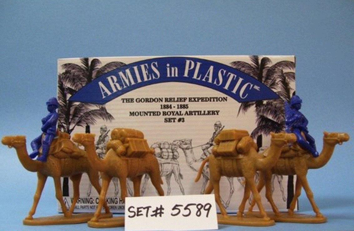 Armies In Plastic 5589 1:32 Scale Gordon Relief Campaign 1880& #8217;s Mounted Royal Artillery Set 3