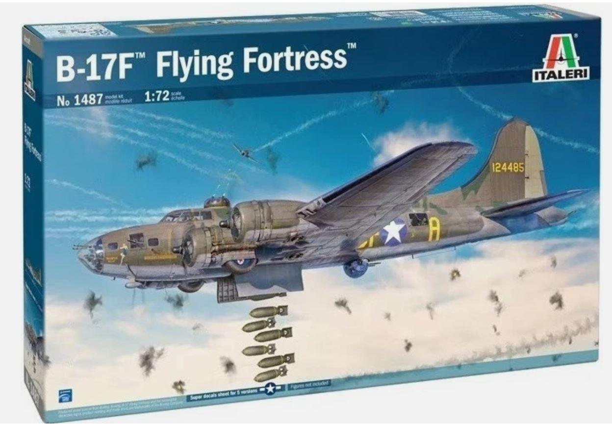 Italeri 1487 1/72 Scale USAAF B-17F Flying Fortress Memphis Belle and 100 Bomb Group Included