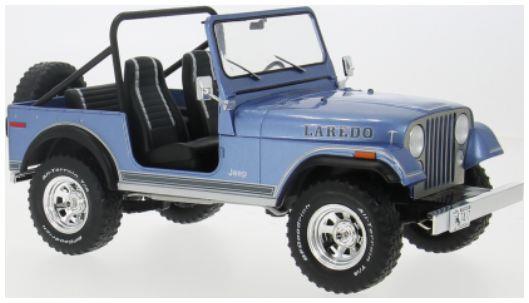 Model Car Group(Mcg) 1:18th Scale Jeep CJ-7 Laredo Blue 1980