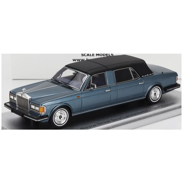 KESS 1:43rd Scale Rolls Royce Silver Spur Landaulette Blue Metallic Black Semi Convertible Closed 87