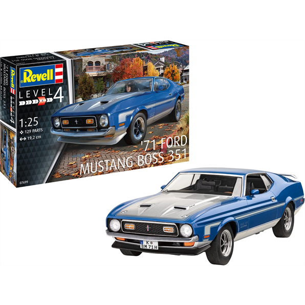 Revell 1:25 Scale Mustang Boss 351 1971 Model Set