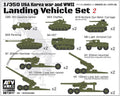 AFV Kits 1:350 Scale USA Landing Vehicle Set 2 Korean War + WW2