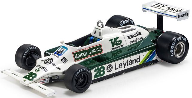 GP Replicas 1:18 Scale Williams FW07B 1980 #28 Carlos Reutemann Winner Monaco GP 1980