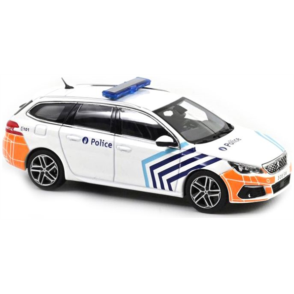 Norev 1:43 Scale Peugeot 308 SW Belgian Police 2018