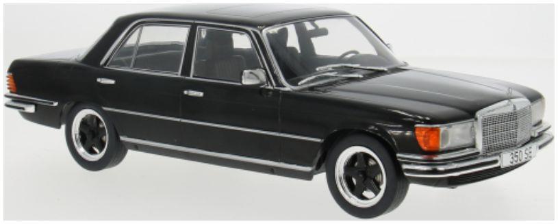 Model Car Group 1:18th Scale Mercedes S Class (W116) Black 1972