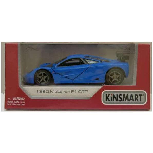 Kinsmart 1:36 Scale McLaren F1 GTR 1995 Blue (Window Box)