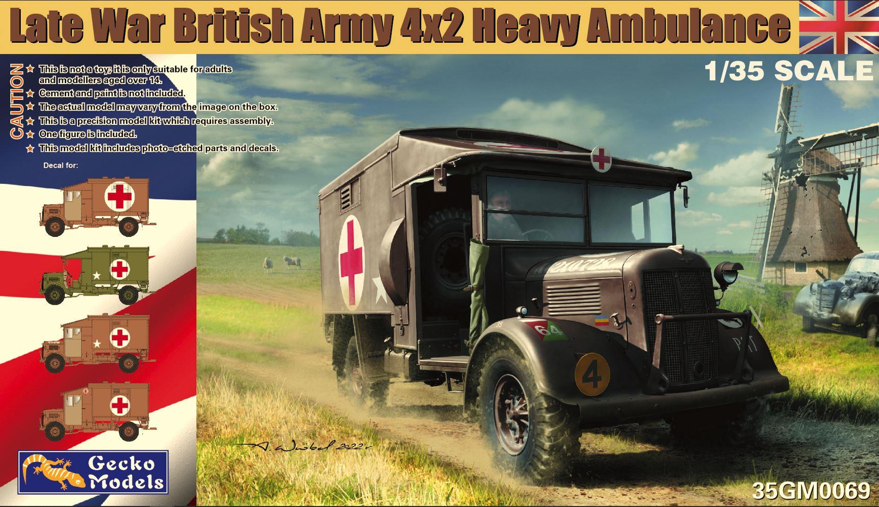 Gecko Models UK  35GM0069 1/35 Scale Late War British 4×2 Heavy Ambulance