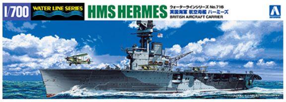 Aoshima  1:700th Scale British Aircraft Carrier HMS Hermes Battle of Ceylon Sea