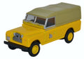 Oxford Diecast 1:76 Scale Land Rover S2 LWB Canvas - JCB