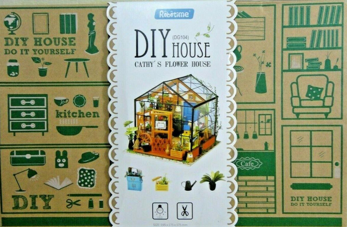 Rolife Cathy’s Flower House with LED light Dollhouse Kit – DG104