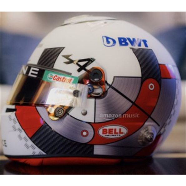 Spark 1:5 Scale Esteban Ocon BWT Alpine F1 Team Belgian GP 2023 Helmet