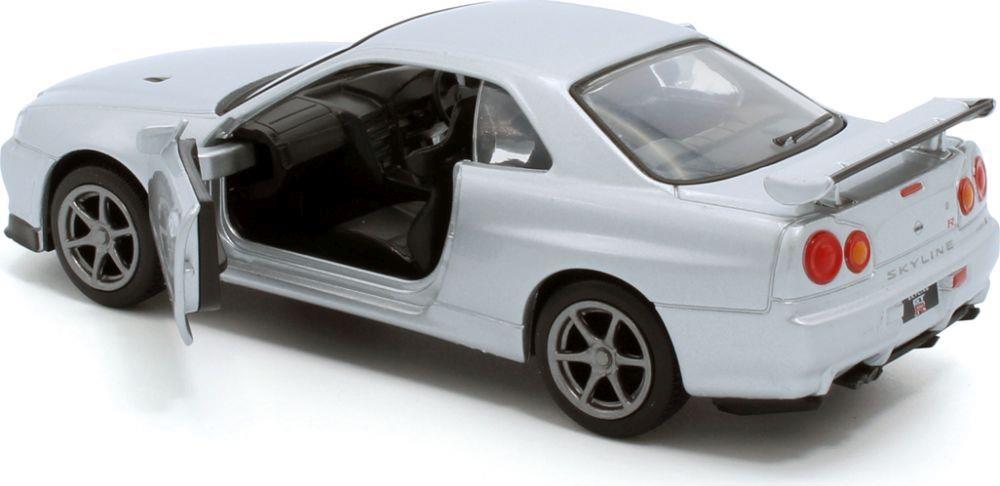 Tayumo 1:36 Scale Nissan GT-R34 V-Spec II - Silver Pull Back
