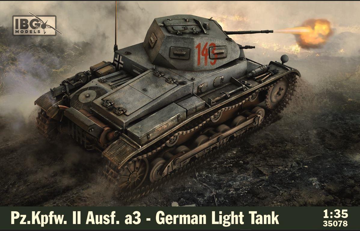 IBG 35078 1/35 Scale Pz.Kpfw. II Ausf. a3 – German Light Tank Model Kit