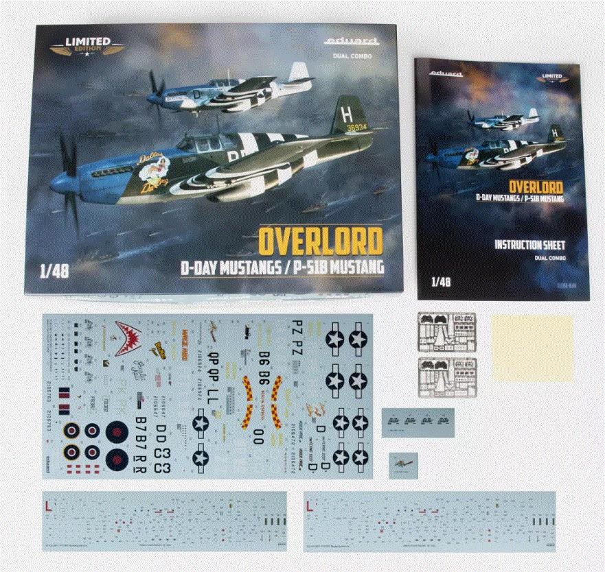 Eduard 11181 1:48 Scale P-51B Mustang D-Day Mustangs Dual Combo Model Kit