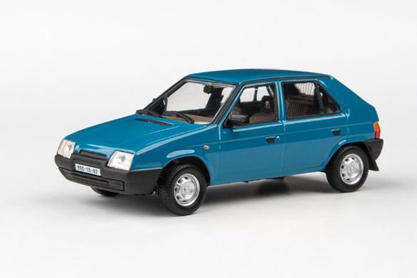 Abrex 1:43 Scale Skoda Favorit 136L 1988 Skoda Blue
