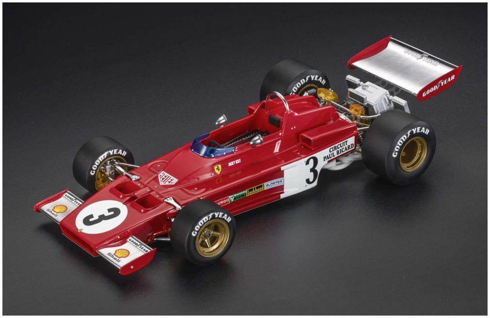 GP Replicas 1:18 Scale Ferrari 312B3 1973 #3 Jacky Ickx 5th France GP 1973