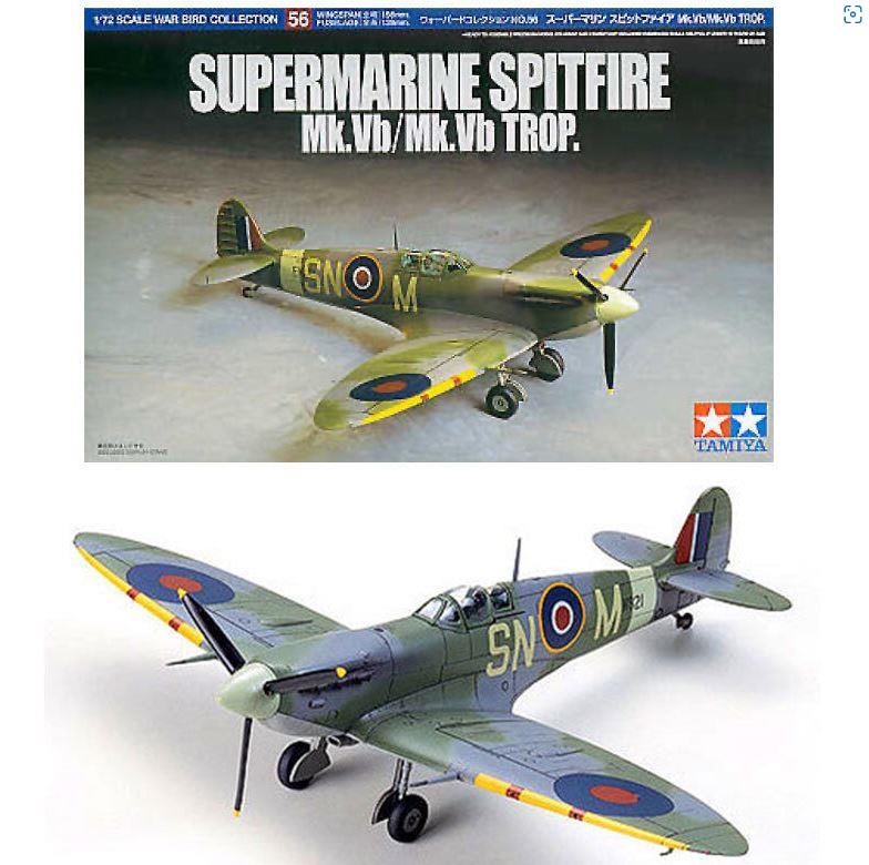 Tamiya 1/72 Scale Supermarine Spitfire Mk.Vb and Vb Trop. Model Kit 60756