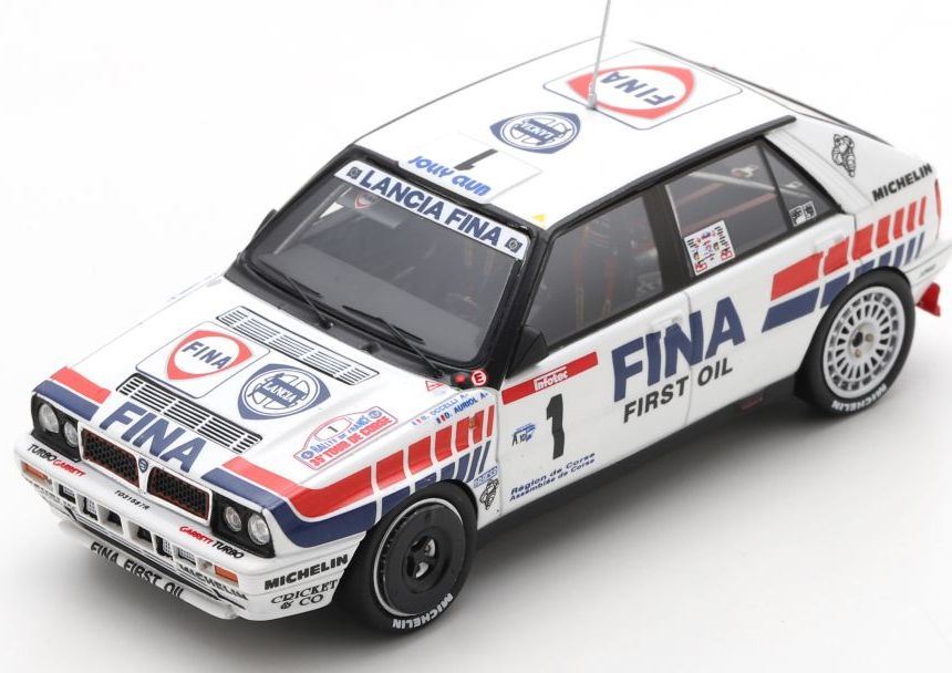 Spark 1:43 Scale Lancia Delta HF Integrale 16V #1 2nd Tour de Corse Rally de France 1991 Auriol
