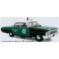 Iconic Replicas 1:43 Scale Ford Galaxie 500 Police Car: New York City Police Dept 1964