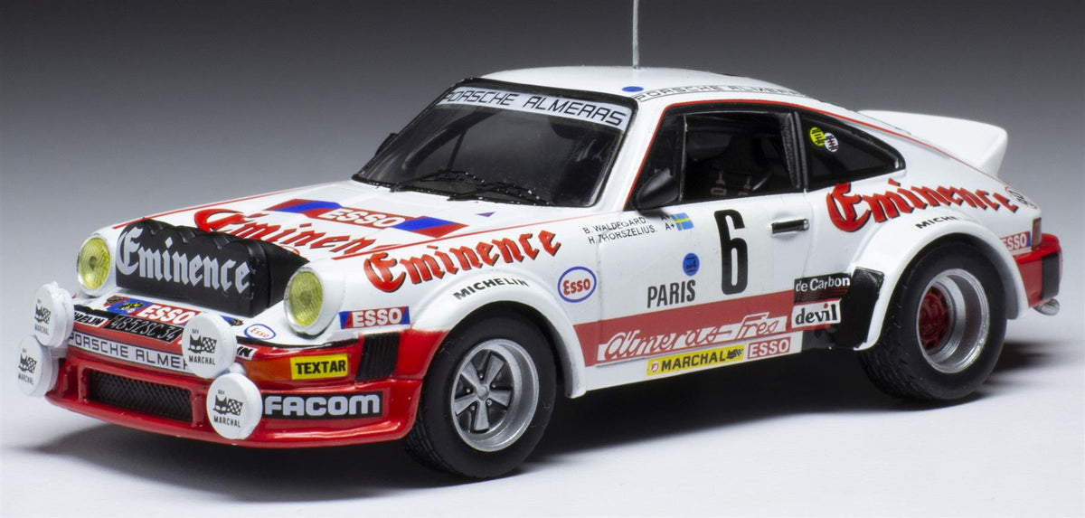 IXO 1:43 Scale Porsche 911 SC #6 Team Almeras Eminence Monte Carlo 1982 B.Waldegard/H.Thorszelius
