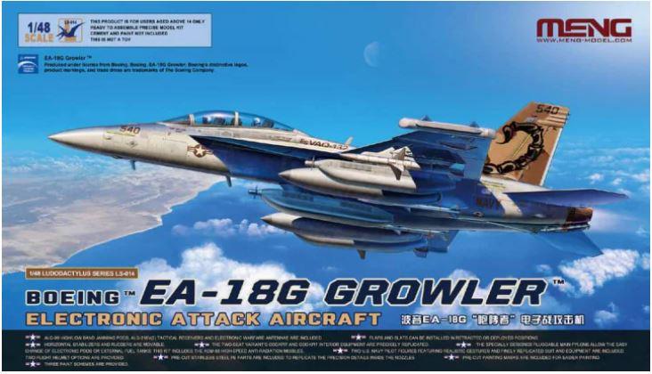 Meng Model MNGLS-014 1/48 Scale Boeing EA-18 G Growler Attack Aircraft Model Kit