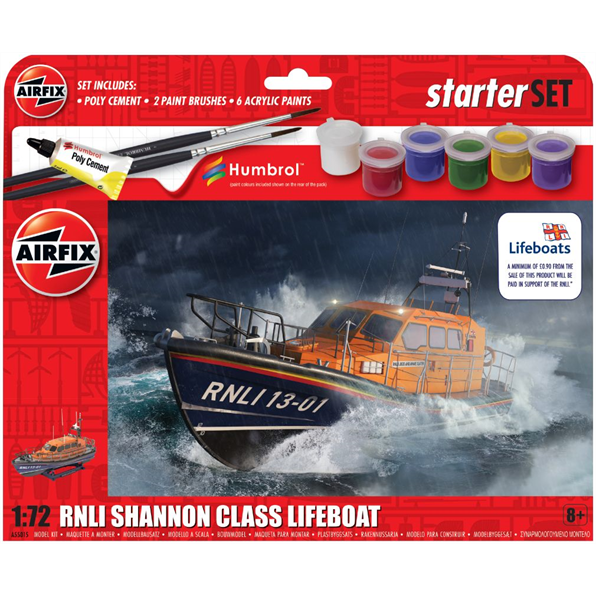 Airfix 1:72 Scale Starter Set - RNLI Shannon Class Lifeboat