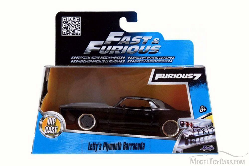 Jada 1:32 Scale Plymouth Barracuda 1970 Black    (F&F7) 1:32 Fast and the Furious Series