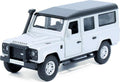 Tayumo 1:36 Scale Land Rover Defender 110 - Indus Silver Pull Back