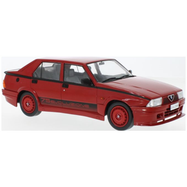 Model Car Group 1:18 Scale Alfa Romeo 75 Turbo Evoluzione Red 1987