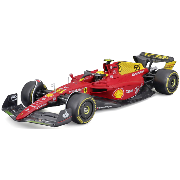 Burago 1:24 Scale Ferrari F1-75 Monza 75th Anniversary 2022 #55 Carlos Sainz