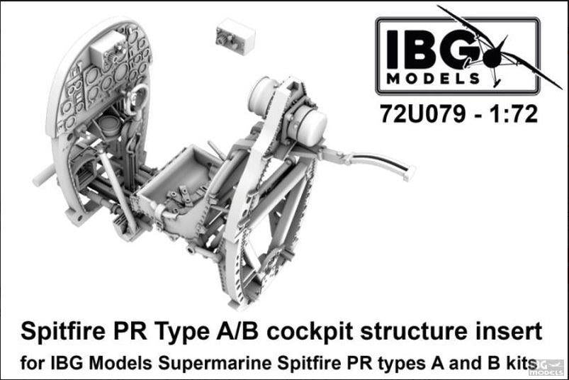 IBG MODELS 72U079 1/72 Scale SPITFIRE PR TYPE A/B/C/E Cockpit Structure Insert