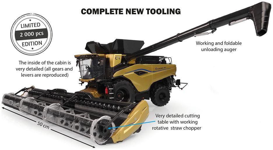 Universal Hobbies 1:32nd Scale New Holland CR11 Gold Show Edition Agritechnica 2023
