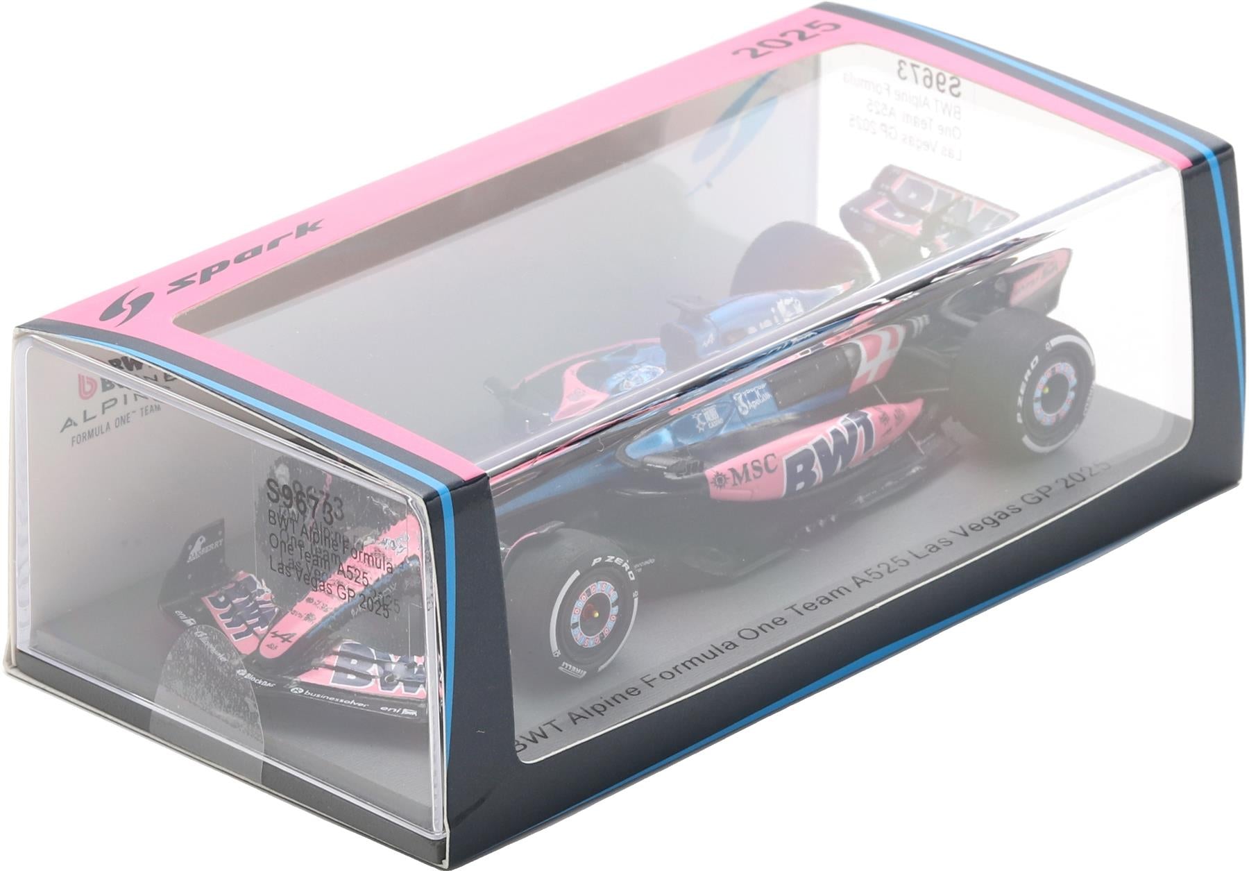 Spark  1:43rd Scale BWT Alpine F1 Team A525 #10 Las Vegas?GP 2025 Pierre Gasly w/Pit Board