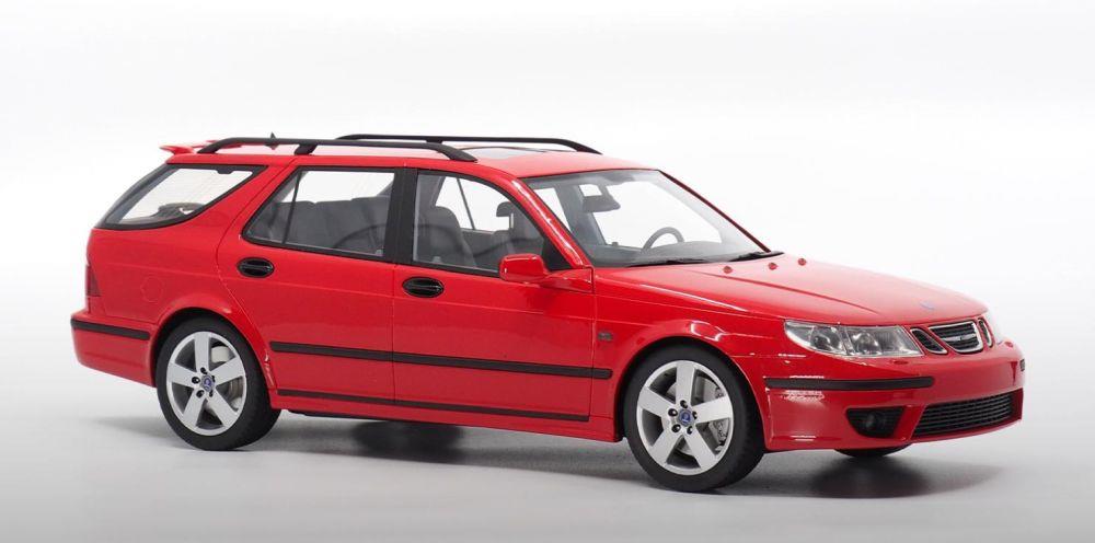 DNA Collectibles 1:18 Scale Saab 9-5 Sportcombi Aero Laser Red 2005