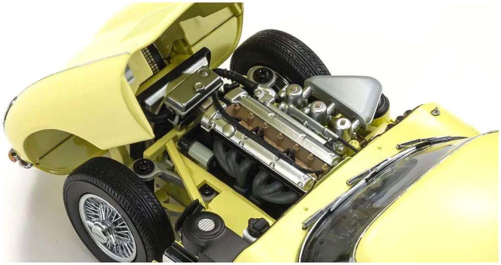 Kyosho 1:18th Scale Jaguar E-Type 3.8L Coupe MK1 1961 Pale Primrose