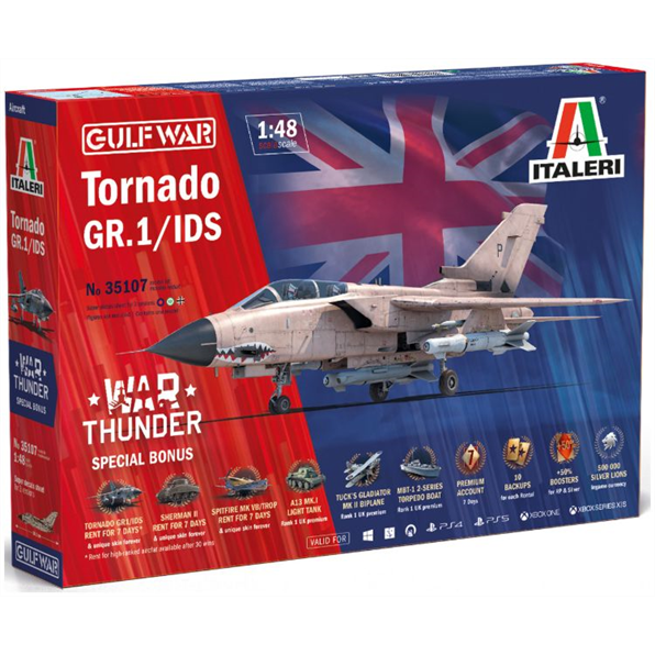 Italeri Kits 1:48 Scale Tornado GR.1/IDS Gulf War