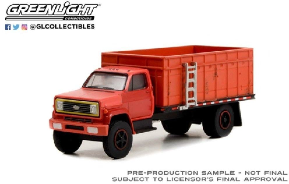 Greenlight 1:64 Scale Chevrolet C-70 Truck Weathered Red Cab w/Red Bed 1980