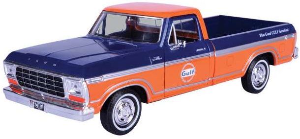 Motormax 1:24 Scale Ford 1979 F-150 Custom Pickup With Gulf Livery