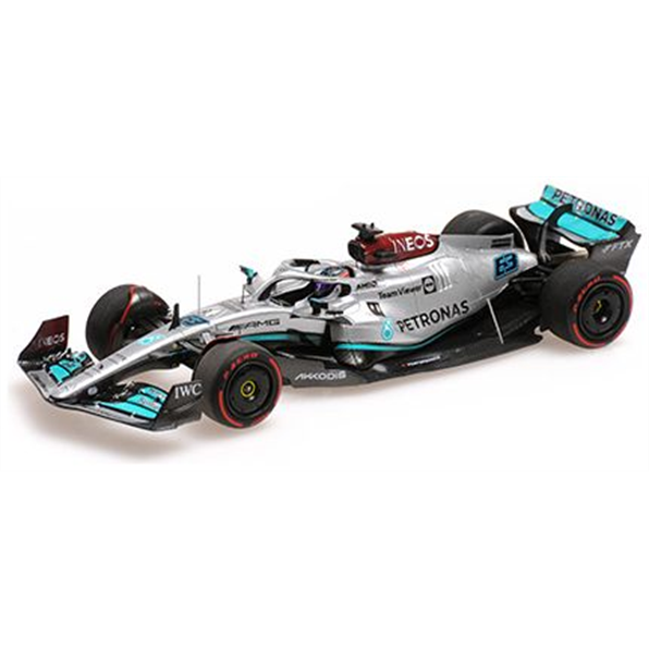 Minichamps 1:43 Scale Mercedes AMG Petronas F1 W13 E Performance George Russell Bahrain GP 2022