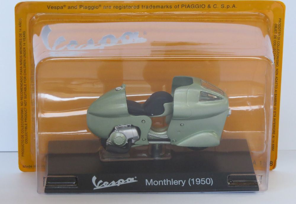 Atlas Editions 1:18 Scale Vespa MONTHLERY 1950 Vespa Collection in 1:18