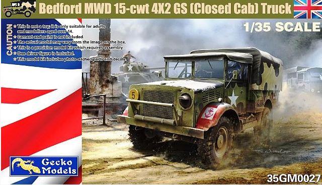 Gecko 35GM0027 1/35 Scale Bedford MWD 15-cwt 4×2 GS closed cab Truck