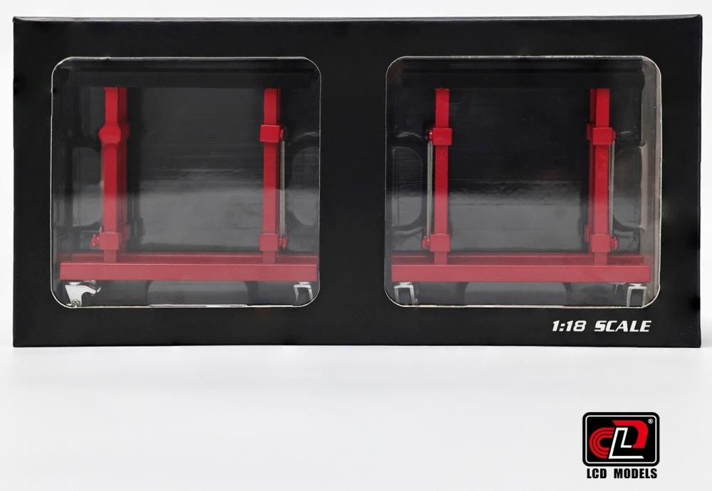 LCD  1:18th Scale Hood Holder Semi-Gloss Black (x2)