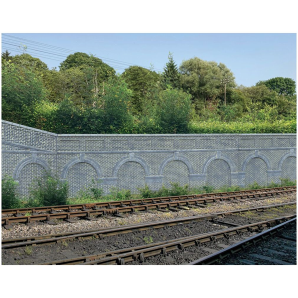 Hornby 1:76 Scale Low Level Arched Retaining Walls x2 (Engin