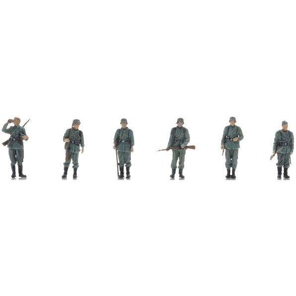 Artitec 1:87 Scale Infantry Awaiting Transport (6x) (WM) Ready-Made Figures