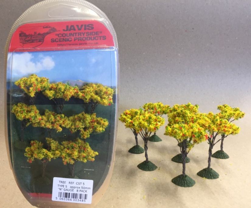 Javis Manufacturing N Scale Countryside Trees 'N' (8x50mm)