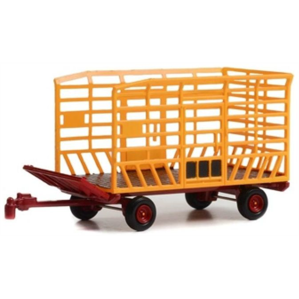 Greenlight 1:64 Scale Bale Throw Wagon Yellow/Red